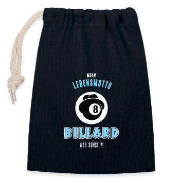Billard Billardspieler Billardfan Billardspiel - Verschließbarer Geschenkbeutel aus Baumwolle (14x20cm) - Navy - Vorne