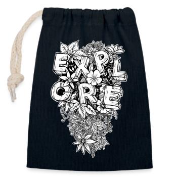 Explore - Endecker und Kletter T-Shirt - Verschließbarer Geschenkbeutel aus Baumwolle (14x20cm) - Navy - Vorne