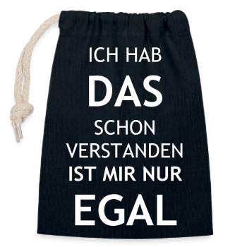 lustiger cooler Spruch lustige coole Sprüche Humor - Verschließbarer Geschenkbeutel aus Baumwolle (14x20cm) - Navy - Vorne