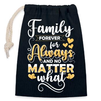 Chère fête Grand-père et grand-mère - Sac cadeau en coton avec cordon (14 x 20 cm) - bleu marine - Devant