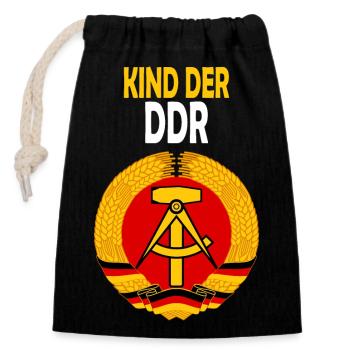 Kind der DDR - Ossi Ostdeutsch Ostdeutschland - Verschließbarer Geschenkbeutel aus Baumwolle (14x20cm) - Schwarz - Vorne