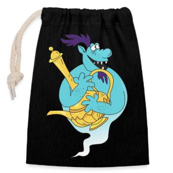 Gini Magic Lamp Genie - Closable cotton gift bag (14x20cm) - black - Front
