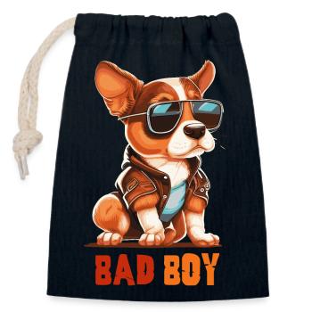 Bad Boy Puppy - Closable cotton gift bag (14x20cm) - navy - Front