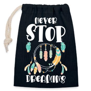 Dream Dreamer Spiritual Dreaming - Closable cotton gift bag (14x20cm) - navy - Front