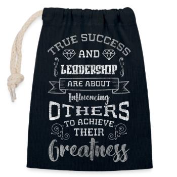 , Workers, Colleagues - Closable cotton gift bag (14x20cm) - navy - Front