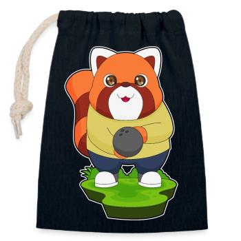 Roter Panda Bowling Bowlingkugel Sport - Verschließbarer Geschenkbeutel aus Baumwolle (14x20cm) - Navy - Vorne