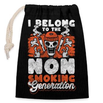 Quitting Discipline - Closable cotton gift bag (14x20cm) - black - Front