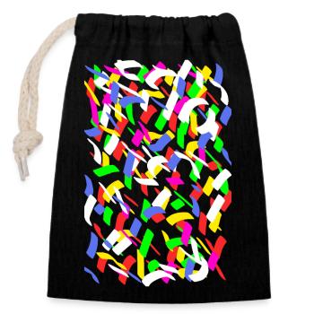 Je ne suis pas pour les papiers - Sac cadeau en coton avec cordon (14 x 20 cm) - noir - Devant