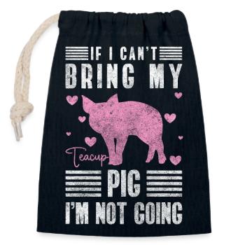 Teacup pig zucht - Verschließbarer Geschenkbeutel aus Baumwolle (14x20cm) - Navy - Vorne