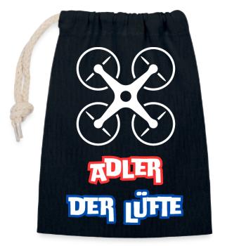 Adler der Lüfte - Verschließbarer Geschenkbeutel aus Baumwolle (14x20cm) - Navy - Vorne