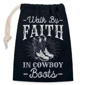 Cowboy Gesetz Banditen Mutig - Verschließbarer Geschenkbeutel aus Baumwolle (14x20cm) - Navy - Vorne