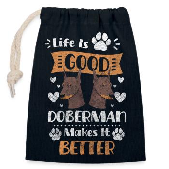 Kampfhund Schutz Wachschutz - Verschließbarer Geschenkbeutel aus Baumwolle (14x20cm) - Navy - Vorne