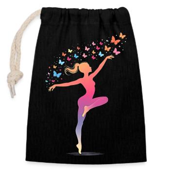 Gymnastique Femmes Filles Gymnastique rythmique - Sac cadeau en coton avec cordon (14 x 20 cm) - noir - Devant