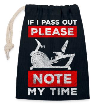 Rowing Machine Trainer Strengthening Sculling - Closable cotton gift bag (14x20cm) - navy - Front