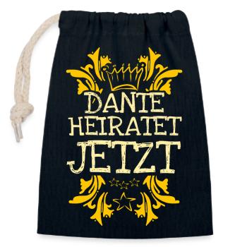 Bachelor Dante - Verschließbarer Geschenkbeutel aus Baumwolle (14x20cm) - Navy - Vorne