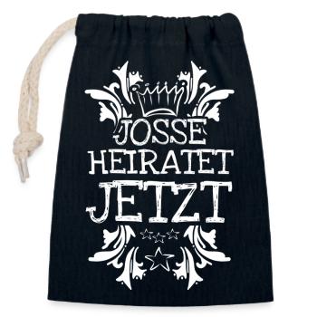 Bachelor Josse - Verschließbarer Geschenkbeutel aus Baumwolle (14x20cm) - Navy - Vorne