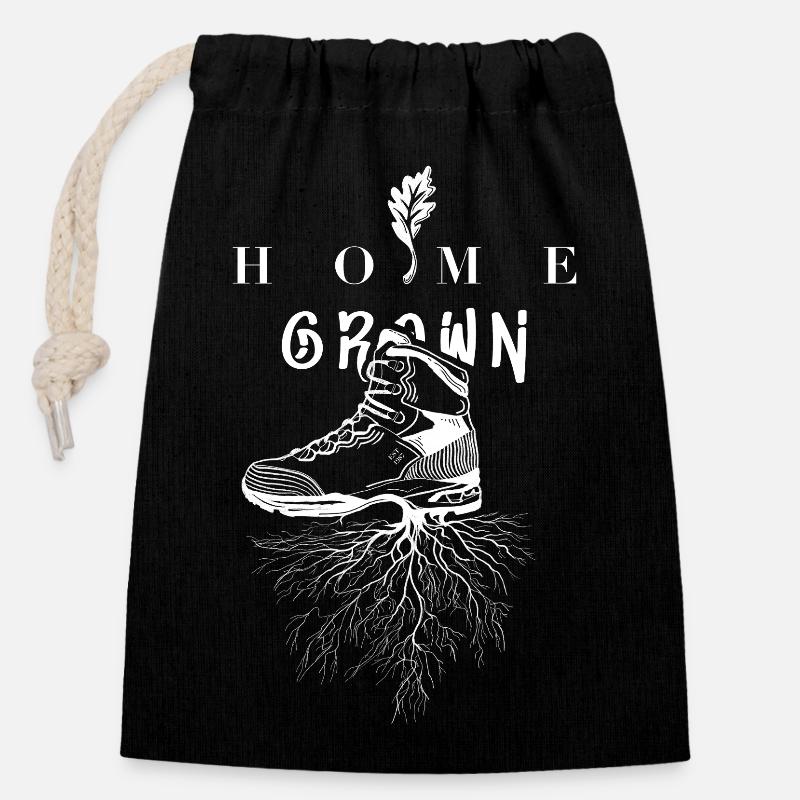 Home - Homegrown - Badass - Closable cotton gift bag (14x20cm) - black