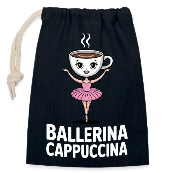 Pourriture cérébrale Ballerine Cappuccina Pourriture cérébrale italienne - Sac cadeau en coton avec cordon (14 x 20 cm) - bleu marine - Devant