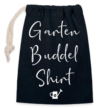 Garden Digging Shirt - Closable cotton gift bag (14x20cm) - navy - Front