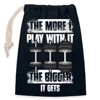 The more Bodybuilding Bodybuilder Gym Weight Lifting - Closable cotton gift bag (14x20cm) - navy - Front