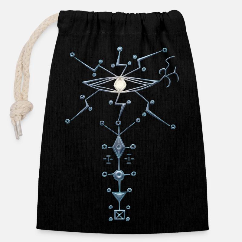 Mystical Eye sigil. - Closable cotton gift bag (14x20cm) - black