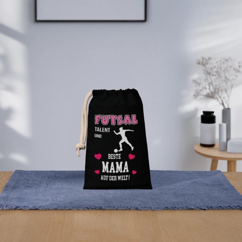 Futsal Beste Mama Mutter Muttertag Geburtstag Verschließbarer Geschenkbeutel aus Baumwolle (14x20cm)
