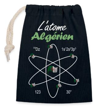 Die algerische Atomflagge Algerien Wissenschaft - Verschließbarer Geschenkbeutel aus Baumwolle (14x20cm) - Navy - Vorne