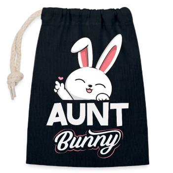 Frohe Ostern Süßer Osterhase Eiersuche Ostereier - Verschließbarer Geschenkbeutel aus Baumwolle (14x20cm) - Navy - Vorne