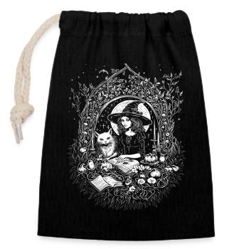 There's Witches 03 - The Sorcery - Closable cotton gift bag (14x20cm) - black - Front
