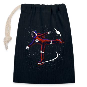 Ice skating Figure skating - Closable cotton gift bag (14x20cm) - navy - Front