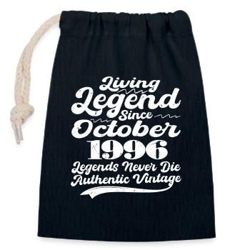 Es war einmal eine Legende. oktober 1996 Geburts - Verschließbarer Geschenkbeutel aus Baumwolle (14x20cm) - Navy - Vorne