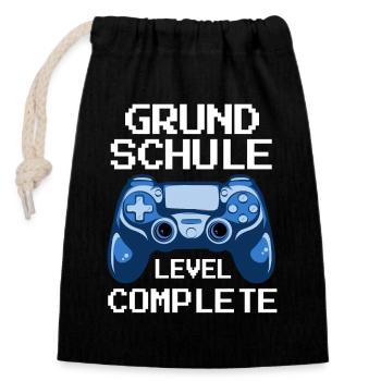 Grundschul Abgänger 2023 Grundschule Abschied - Verschließbarer Geschenkbeutel aus Baumwolle (14x20cm) - Schwarz - Vorne