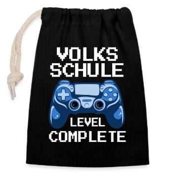 Hasta La Vista Volksschule - Verschließbarer Geschenkbeutel aus Baumwolle (14x20cm) - Schwarz - Vorne