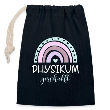 Physikum geschafft!!! Medizinstudent Universität - Verschließbarer Geschenkbeutel aus Baumwolle (14x20cm) - Navy - Vorne