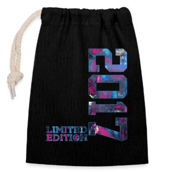 9E ANNIVERSAIRE ÉDITION LIMITÉE 2017 - Sac cadeau en coton avec cordon (14 x 20 cm) - noir - Devant