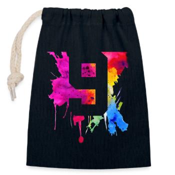 9 YEARS 9TH BIRTHDAY - Closable cotton gift bag (14x20cm) - navy - Front