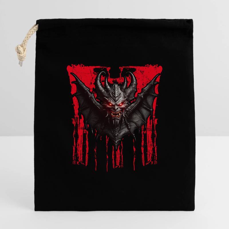 Devilish Bat Devil Closable cotton gift bag (14x20cm)