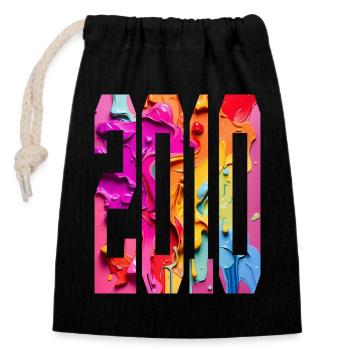 BUNT 16TH BIRTHDAY 2010 - Closable cotton gift bag (14x20cm) - black - Front