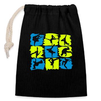 Breakdance Breakdancer - danseur B-Boying cadeau - Sac cadeau en coton avec cordon (14 x 20 cm) - noir - Devant