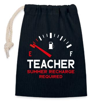 FUNNY TEACHER SUMMER VACATION REQUIRED TEACHER - Closable cotton gift bag (14x20cm) - navy - Front