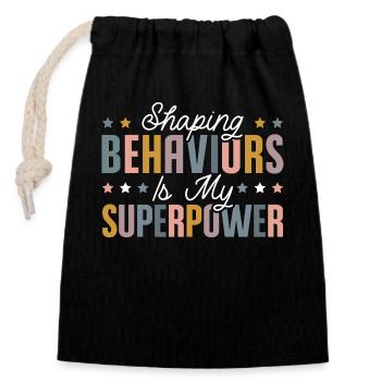RBT Therapist, Registered Behavioral Engineer - Closable cotton gift bag (14x20cm) - black - Front