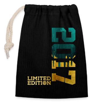 9E ANNIVERSAIRE ÉDITION LIMITÉE 2017 - Sac cadeau en coton avec cordon (14 x 20 cm) - noir - Devant