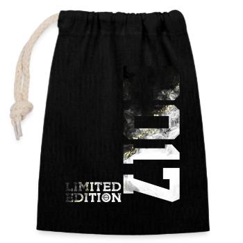 9E ANNIVERSAIRE ÉDITION LIMITÉE 2017 - Sac cadeau en coton avec cordon (14 x 20 cm) - noir - Devant