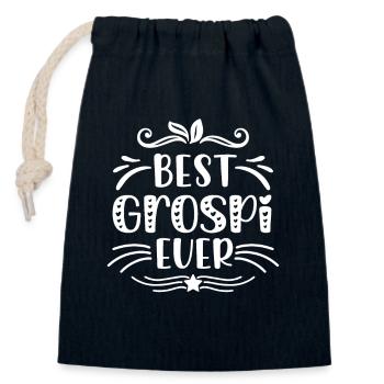 So sieht ein cooler Grospi aus Opi Schweiz Opa - Verschließbarer Geschenkbeutel aus Baumwolle (14x20cm) - Navy - Vorne