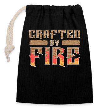 Wood-burning pyrography master carpenter - Closable cotton gift bag (14x20cm) - black - Front