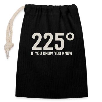 Grill Grilling Griller BBQ Barbecue - Closable cotton gift bag (14x20cm) - black - Front
