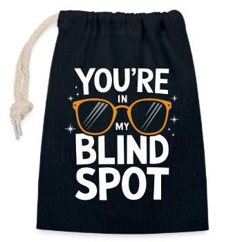 Blind blindness Visually impaired people - Closable cotton gift bag (14x20cm) - navy - Front