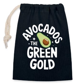 Avocado Food Guacamole Vegan - Closable cotton gift bag (14x20cm) - navy - Front
