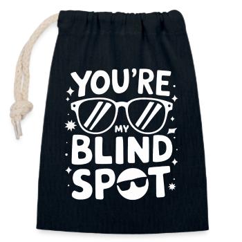 Blind blindness Visually impaired people - Closable cotton gift bag (14x20cm) - navy - Front