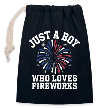 Pyrotechnics Fireworks Pyrotechnics - Closable cotton gift bag (14x20cm) - navy - Front